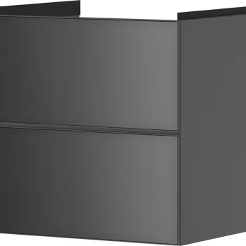 Dulap baza suspendat Hansgrohe Xevolos E cu 2 sertare  58cm  corp gri mat  front gri metalic b41a imagine