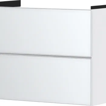 Dulap baza suspendat Hansgrohe Xevolos E cu 2 sertare  78cm  corp alb mat  front alb metalic 043a imagine