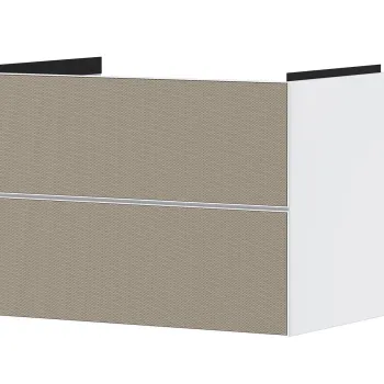 Dulap baza suspendat Hansgrohe Xevolos E cu 2 sertare  78cm  corp alb mat  front ceramic bronz texturat be97 imagine