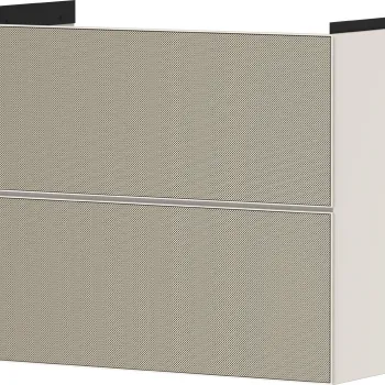 Dulap baza suspendat Hansgrohe Xevolos E cu 2 sertare  78cm  corp bej mat  front ceramic bronz texturat 603c imagine