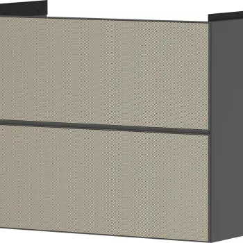 Dulap baza suspendat Hansgrohe Xevolos E cu 2 sertare  78cm  corp gri mat  front ceramic bronz texturat dff2 imagine