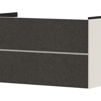 Dulap baza suspendat Hansgrohe Xevolos E cu 2 sertare  98cm  corp bej mat  front textil gri inchis 3441 imagine