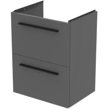 Dulap baza suspendat Ideal Standard i.life S cu doua sertare 50cm gri quartz mat d8e9 imagine