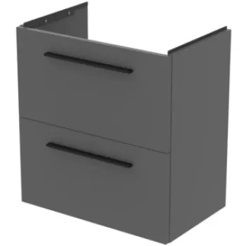 Dulap baza suspendat Ideal Standard i.life S cu doua sertare 60cm gri quartz mat 4906 imagine