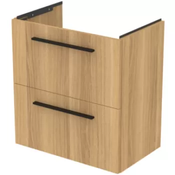 Dulap baza suspendat Ideal Standard i.life S cu doua sertare 60cm stejar natural 1e5e imagine