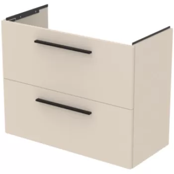 Dulap baza suspendat Ideal Standard i.life S cu doua sertare 80cm bej nisipiu mat b8a5 imagine