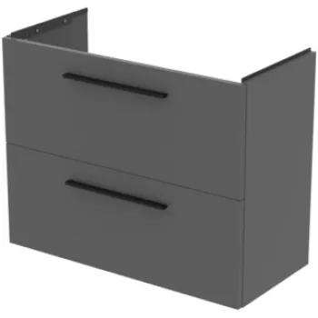 Dulap baza suspendat Ideal Standard i.life S cu doua sertare 80cm gri quartz mat 759f imagine