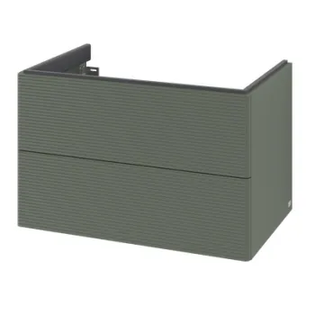 Dulap baza suspendat Villeroy & Boch Antao cu 2 sertare  78.8x50.4cm  front texturat Leaf Green Matt 9f11 imagine