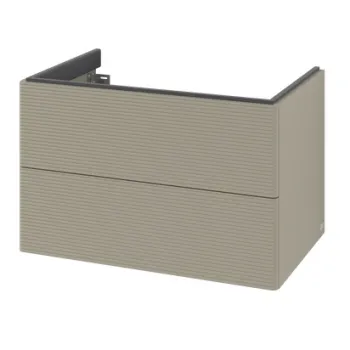 Dulap baza suspendat Villeroy & Boch Antao cu 2 sertare  78.8x50.4cm  front texturat Stone Grey Matt f87f imagine