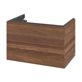 Dulap baza suspendat Villeroy & Boch Antao cu 2 sertare  78.8x50.4cm  front texturat Warm Walnut 3798 imagine