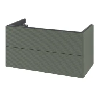 Dulap baza suspendat Villeroy & Boch Antao cu 2 sertare  98.8x50.4cm  front texturat Leaf Green Matt 5fdc imagine