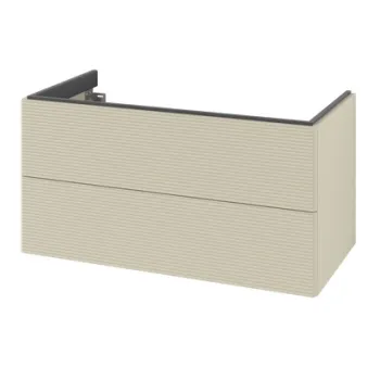 Dulap baza suspendat Villeroy & Boch Antao cu 2 sertare  98.8x50.4cm  front texturat Silk Grey Matt 9ebf imagine