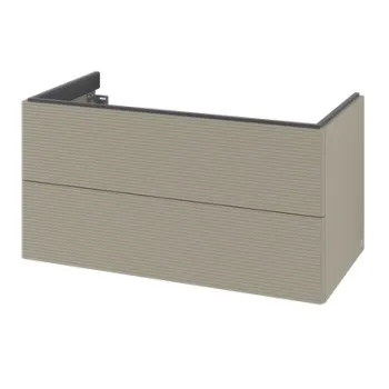 Dulap baza suspendat Villeroy & Boch Antao cu 2 sertare  98.8x50.4cm  front texturat Stone Grey Matt 9099 imagine