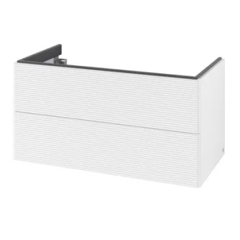 Dulap baza suspendat Villeroy & Boch Antao cu 2 sertare  98.8x50.4cm  front texturat White Matt 4a0a imagine