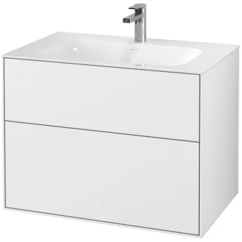 Dulap baza suspendat Villeroy & Boch Finion 80x59x50cm Glossy White Laquer 9dca imagine