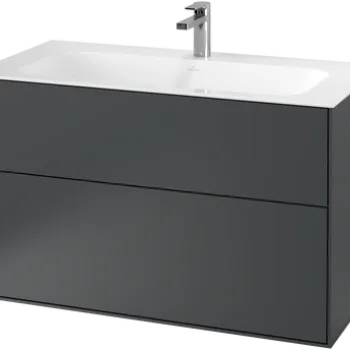 Dulap baza suspendat Villeroy & Boch Finion cu 2 sertare  100x59x50cm  Midnight Blue Matt 02e8 imagine