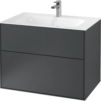 Dulap baza suspendat Villeroy & Boch Finion cu 2 sertare  80x59x50cm  Midnight Blue Matt 7e67 imagine