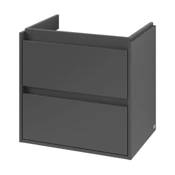 Dulap baza suspendat Villeroy & Boch Skyla cu 2 sertare  622x596mm  Graphite 67b0 imagine