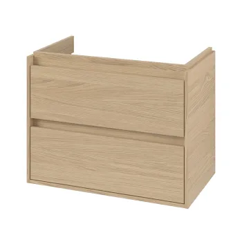 Dulap baza suspendat Villeroy & Boch Skyla cu 2 sertare  pentru lavoar asimetric  772x596mm  Nordik Oak bf19 imagine