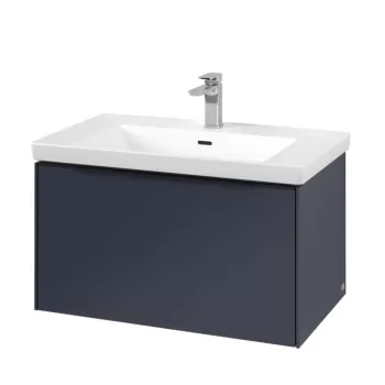 Dulap baza suspendat Villeroy & Boch Subway 3.0 772x429x478 mm cu un singur sertar albastru Marine 0c95 imagine