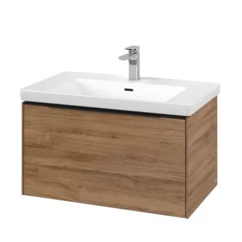 Dulap baza suspendat Villeroy & Boch Subway 3.0 772x429x478 mm cu un singur sertar stejar Kansas 5f1f imagine