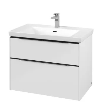 Dulap baza suspendat Villeroy & Boch Subway 3.0 772x576x478 mm cu doua sertare alb Brilliant c54f imagine