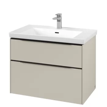 Dulap baza suspendat Villeroy & Boch Subway 3.0 772x576x478 mm cu doua sertare gri Cashmere 8602 imagine