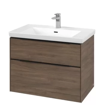 Dulap baza suspendat Villeroy & Boch Subway 3.0 772x576x478 mm cu doua sertare stejar Arizona ed4b imagine