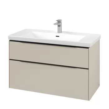 Dulap baza suspendat Villeroy & Boch Subway 3.0 973x576x478 mm cu doua sertare gri Cashmere dfba imagine
