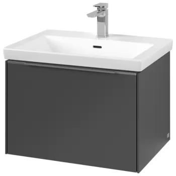 Dulap baza suspendat Villeroy & Boch Subway 3.0 cu iluminare 62x43x48cm Graphite 3bf9 imagine
