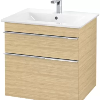 Dulap baza suspendat Villeroy&Boch Venticello 603x590x502 mm cu doua sertare stejar Nordic b8e3 imagine