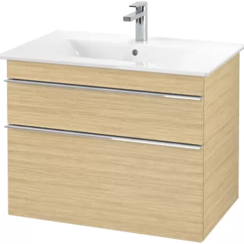 Dulap baza suspendat Villeroy&Boch Venticello 753x590x502 mm cu doua sertare stejar Nordic 5ccd imagine