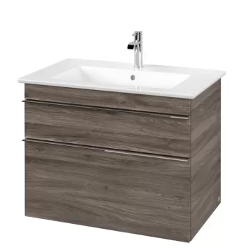 Dulap baza suspendat Villeroy&Boch Venticello 753x590x502 mm cu doua sertare stejar Stone 6a7c imagine