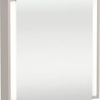 Dulap cu oglinda si iluminare Duravit Ketho 65x75cm deschidere stanga taupe mat c322 imagine
