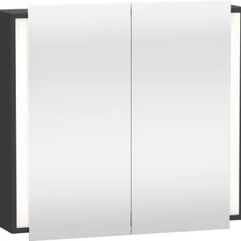 Dulap cu oglinda si iluminare Duravit Ketho 80x75cm grafit mat 8fcb imagine