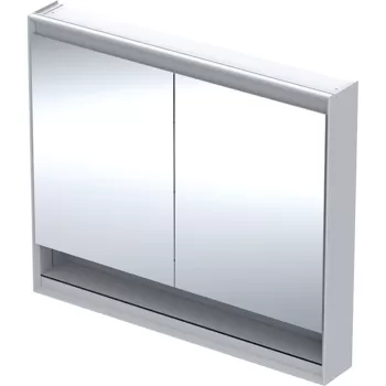 Dulap dublu cu oglinda Geberit ONE 105x90x15cm cu nisa finisaj alb 10c3 imagine