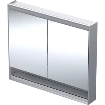 Dulap dublu cu oglinda Geberit ONE 105x90x15cm cu nisa finisaj aluminiu db3b imagine