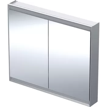 Dulap dublu cu oglinda Geberit ONE 105x90x15cm finisaj aluminiu 1e13 imagine