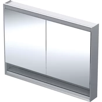 Dulap dublu cu oglinda Geberit ONE 120x90x15cm cu nisa finisaj aluminiu a0cb imagine