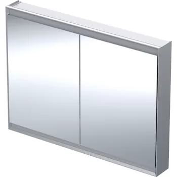Dulap dublu cu oglinda Geberit ONE 120x90x15cm finisaj aluminiu 74bf imagine
