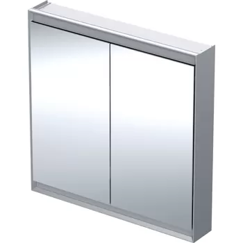 Dulap dublu cu oglinda Geberit ONE 90x90x15cm finisaj aluminiu 042c imagine