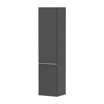 Dulap inalt suspendat Hansgrohe Xelu Q cu usa orientare stanga  40x35x165cm  gri diamant mat  maner alb mat 4463 imagine