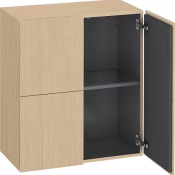 Dulap suspendat Duravit L-Cube cu doua usi 70x80x36.3cm stejar natur ef70 imagine