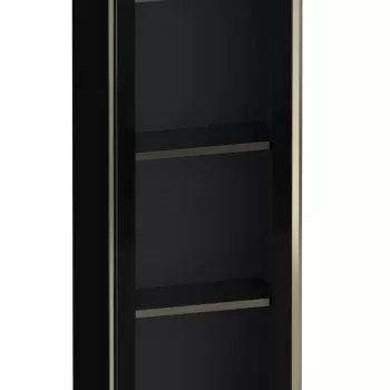 Dulap suspendat Duravit XViu 133x40cm negru lucios si cadru champagne mat cu o usa de sticla deschidere stanga f18f imagine