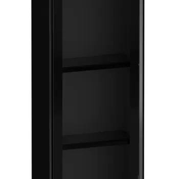Dulap suspendat Duravit XViu 133x40cm negru lucios si cadru negru mat cu o usa de sticla deschidere stanga 6658 imagine