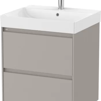 Set mobilier Roca Ona cu dulap baza cu doua sertare 55cm si lavoar gri mat 8a4a imagine