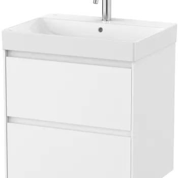 Set mobilier Roca Ona cu dulap baza cu doua sertare 60cm si lavoar alb mat 5621 imagine