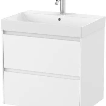 Set mobilier Roca Ona cu dulap baza cu doua sertare 65cm si lavoar alb mat 774e imagine