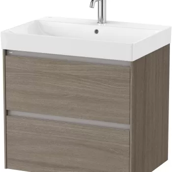 Set mobilier Roca Ona cu dulap baza cu doua sertare 65cm si lavoar ulm inchis 06d8 imagine