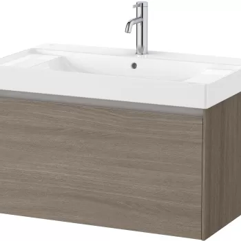 Set mobilier Roca Ona cu dulap baza cu un sertar 80cm si lavoar ulm inchis 99b6 imagine